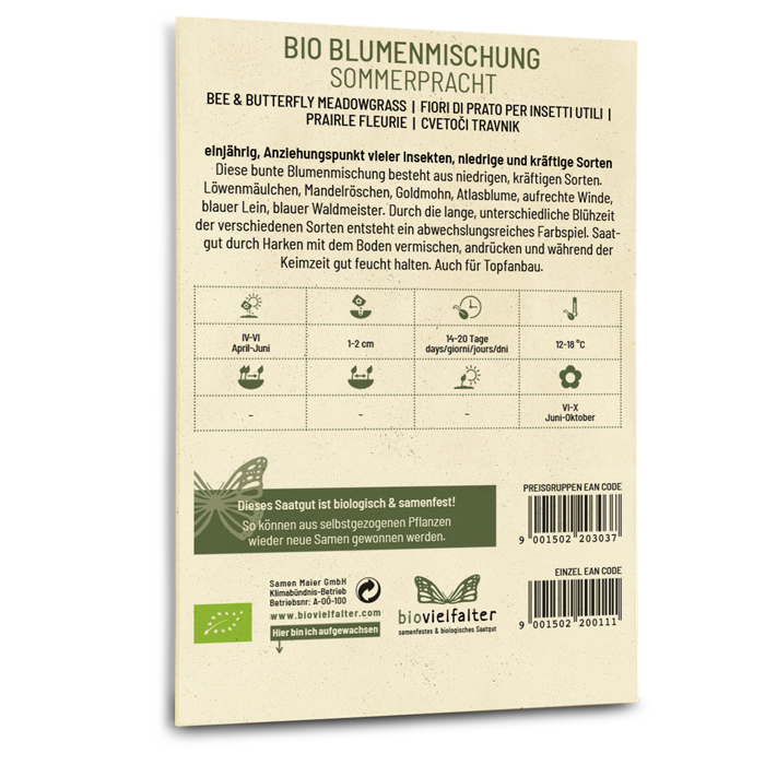 Bio-Blumenmischung 'Sommerpracht' Saatgut