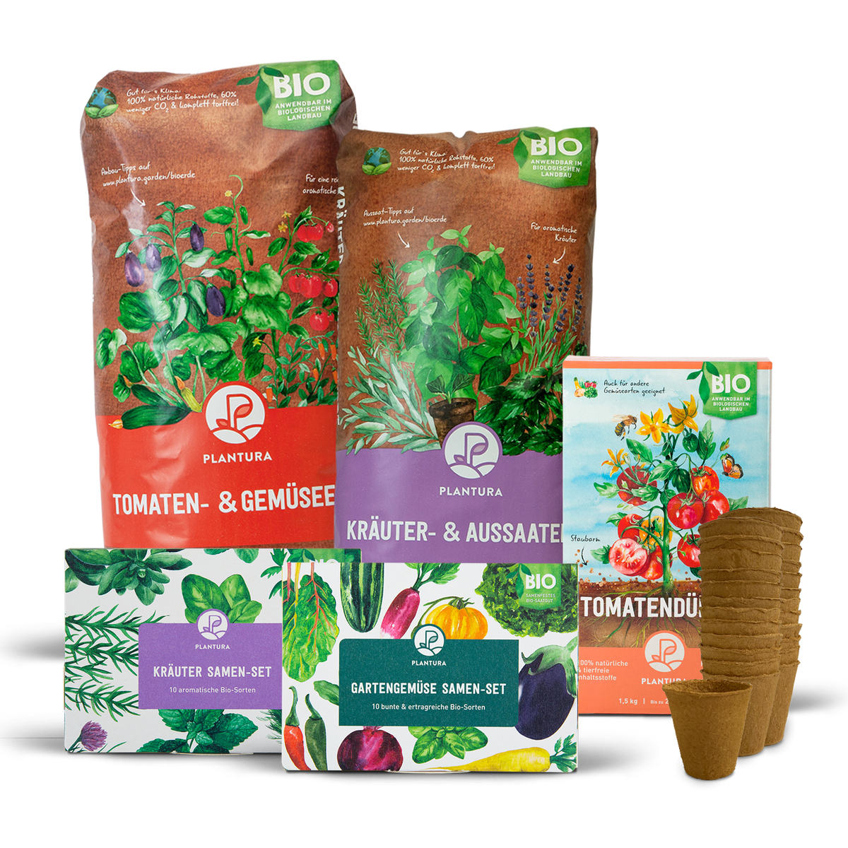 Garten Anbau-Set Bio-Gemüse und Kräuter