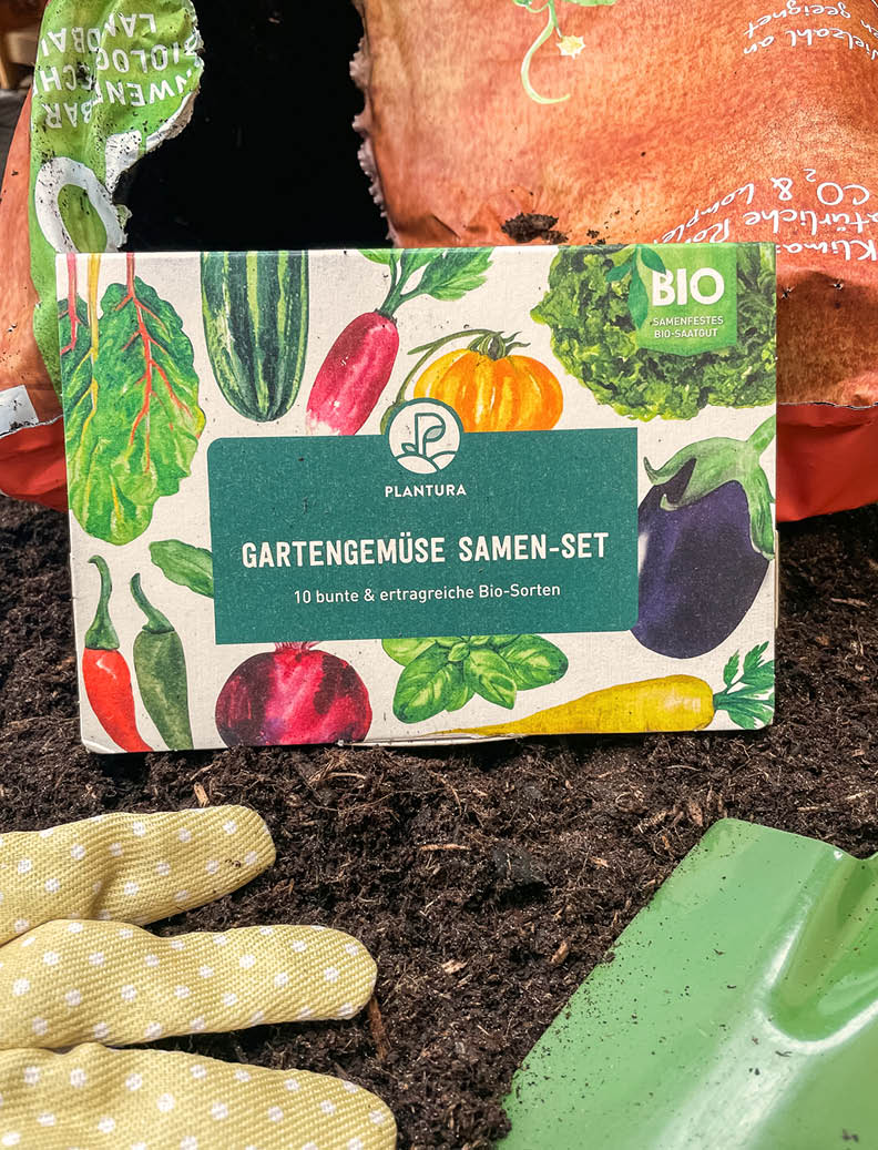 Gartengemüse-Set in Bio-Saatgut Aktionsbox