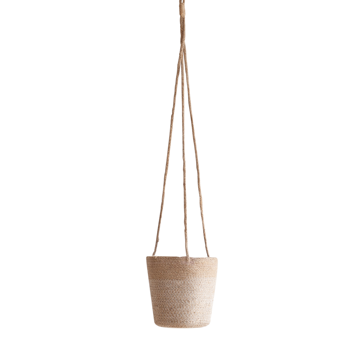 Hängetopf Jute für Zimmerpflanzen