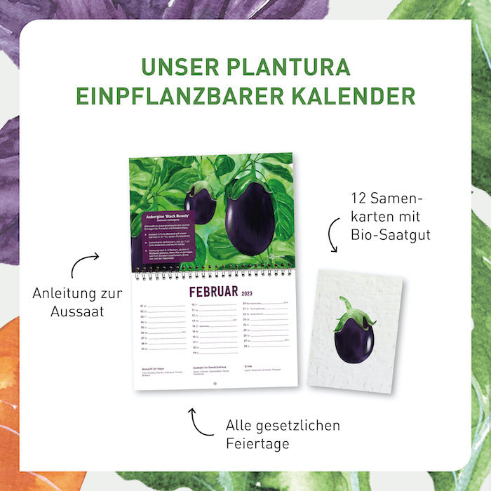Inhalt des Plantura Samenkalenders