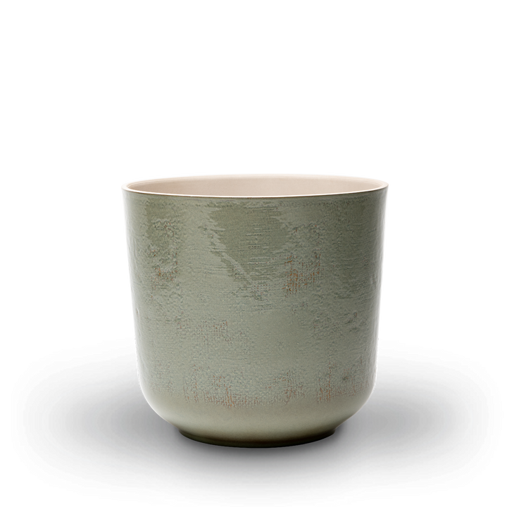 Keramik Übertopf Olivgrün für drinnen