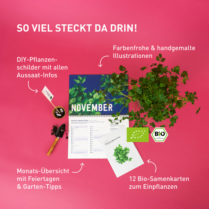 Einpflanzbarer Kalender 2026 im Kalender-Set