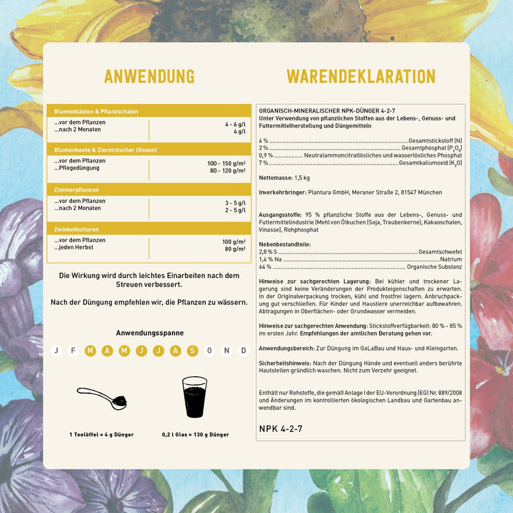 Anwendung Bio-Blumendünger von Plantura