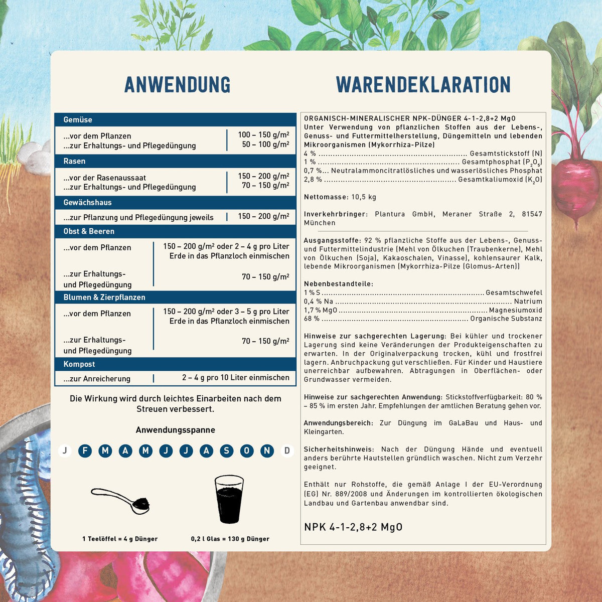 Anwendung Bio-Bodenaktivator von Plantura