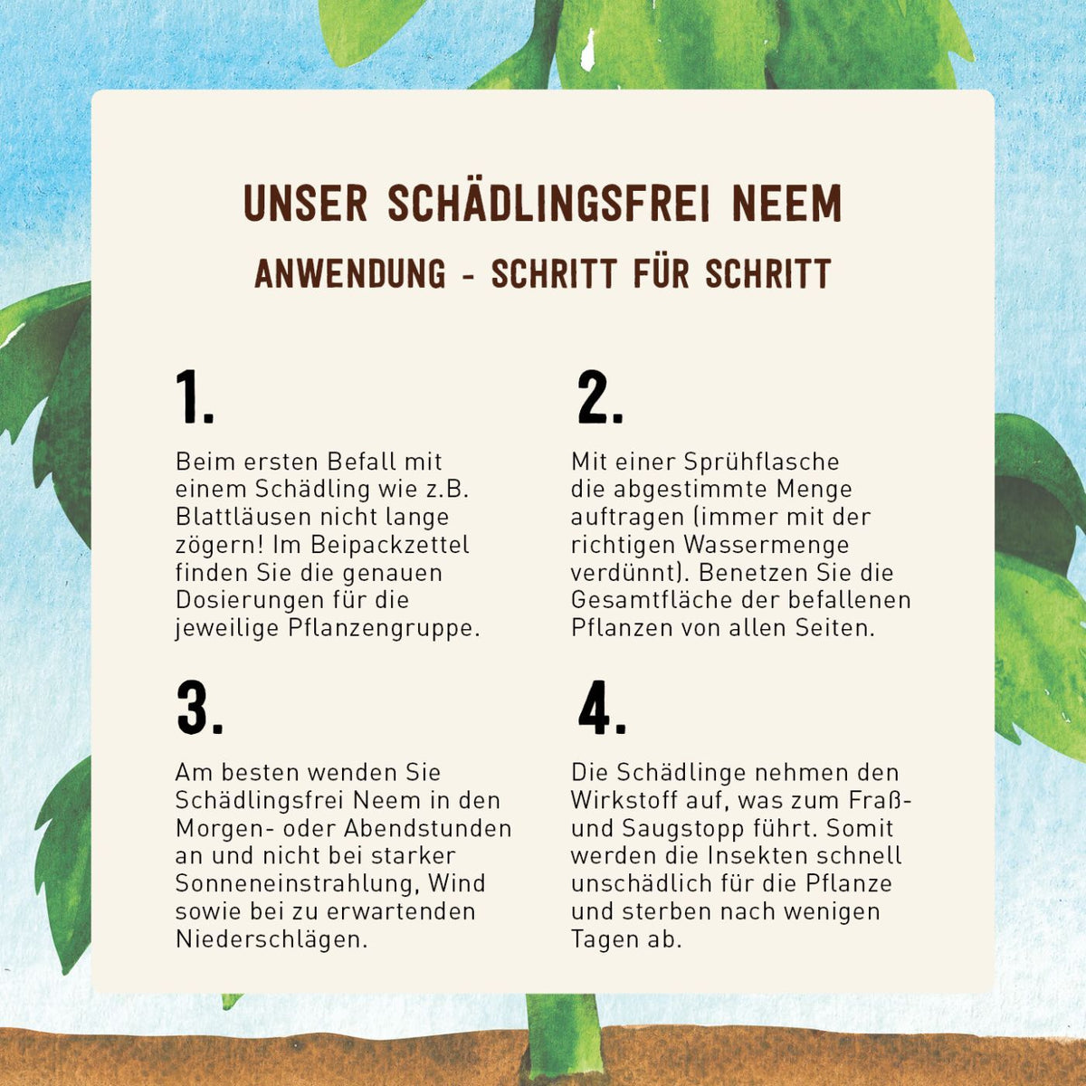 Anwendung Schädlingsfrei Neem von Plantura
