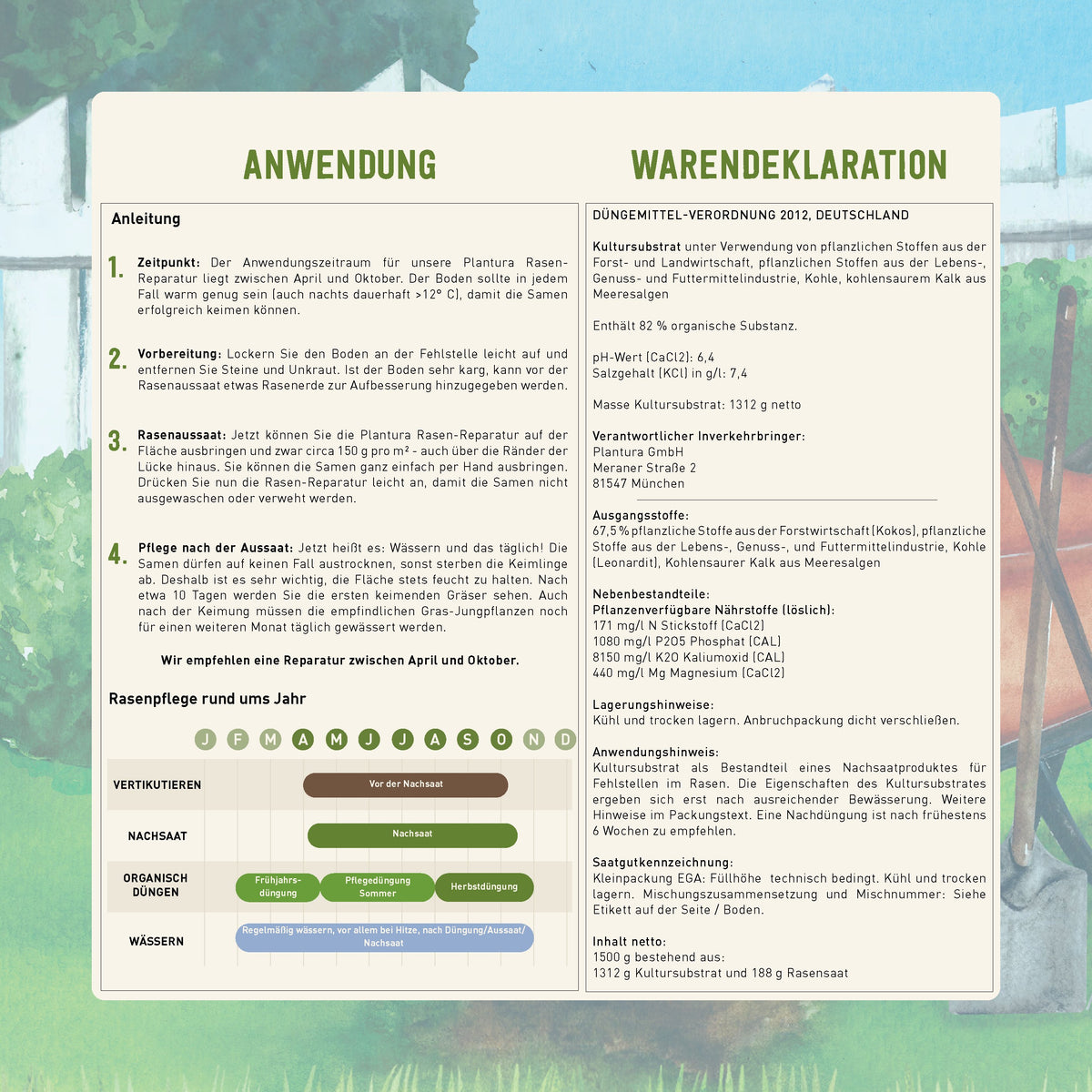 Anwendung Rasen-Reparatur von Plantura