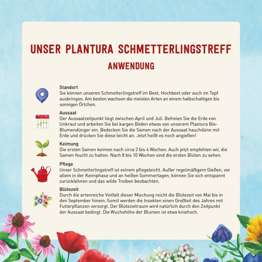 Anwendung Saatgut für Schmetterlinge von Plantura