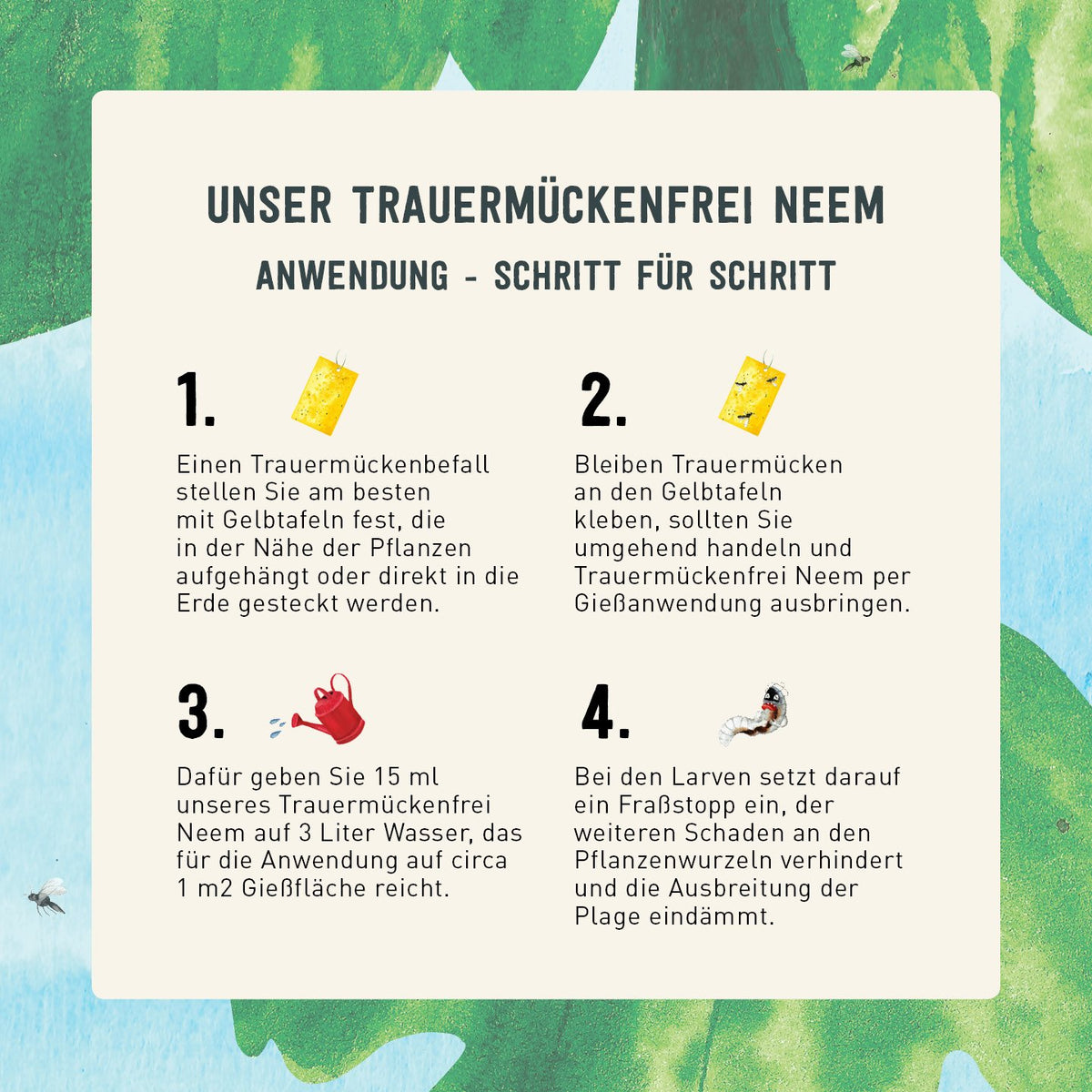 Anwendung Trauermückenfrei Neem von Plantura