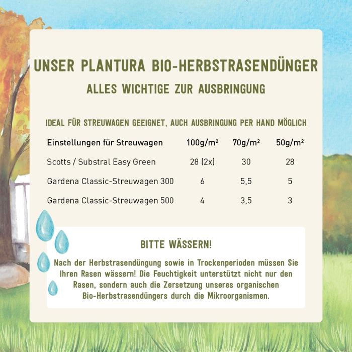 Bio-Herbstrasendünger von Plantura ausbringen