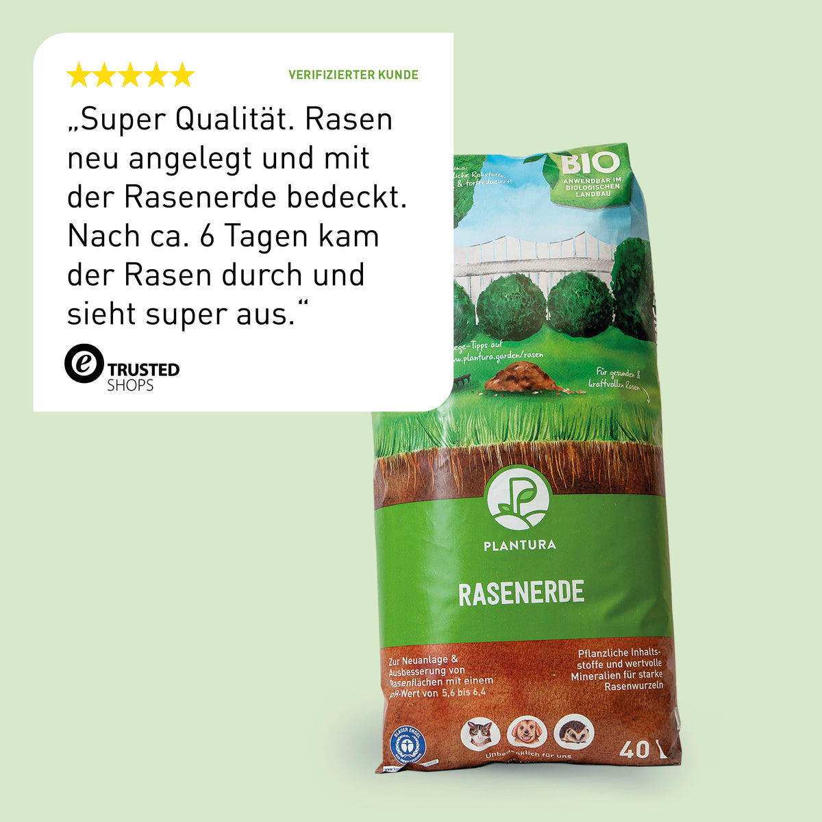Bewertung Plantura Bio-Rasenerde