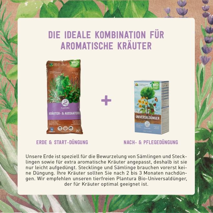 Bio-Kräutererde und Universaldünger von Plantura