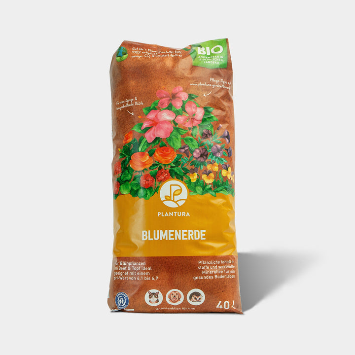 Biologische Blumenerde 40 L von Plantura