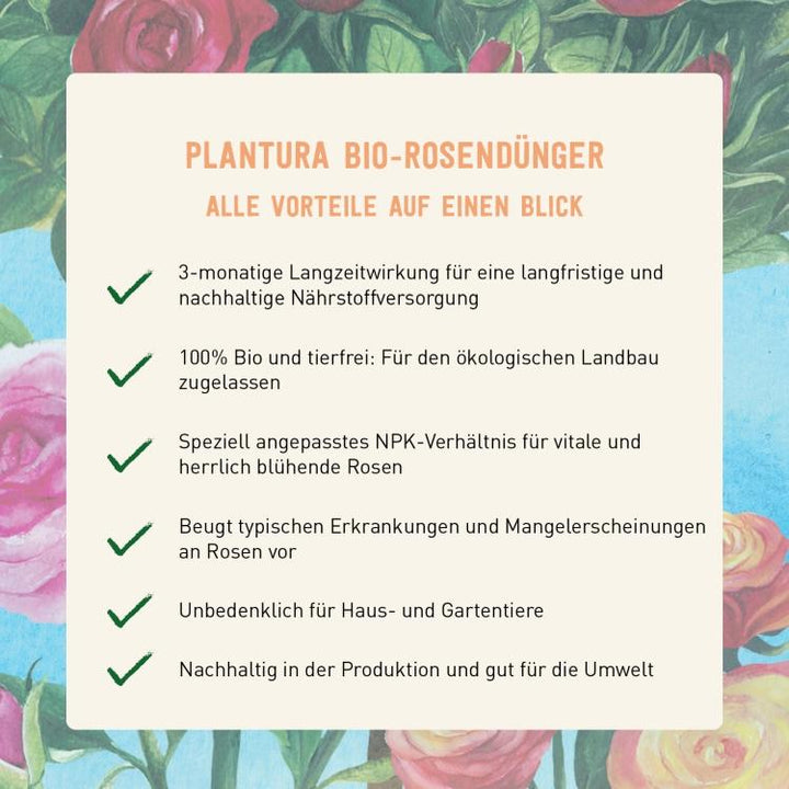 Vorteile Rosendünger von Plantura