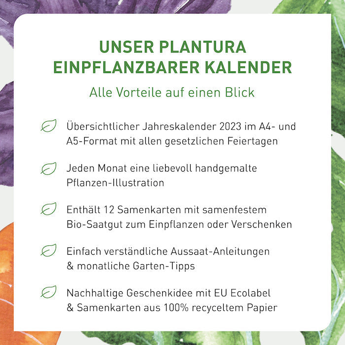 Vorteile des Plantura Gartenkalenders 2023