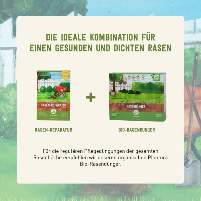 Plantura Rasen-Reparatur und Herbstrasendünger