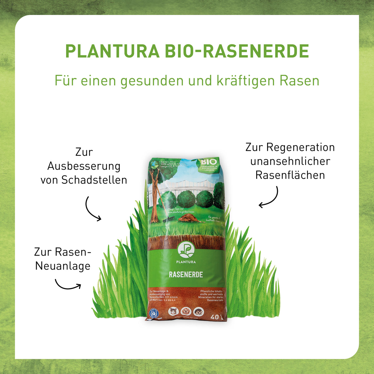 Vorteile Plantura Bio-Rasenerde