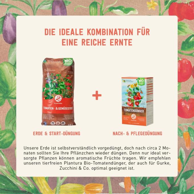 Plantura Bio-Tomatenerde und Bio-Tomatendünger