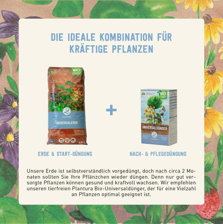 Plantura Universalerde und Plantura Universaldünger