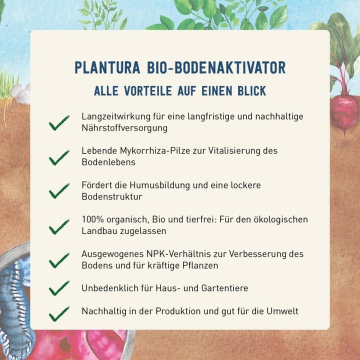 Vorteile des Bodenaktivators von Plantura