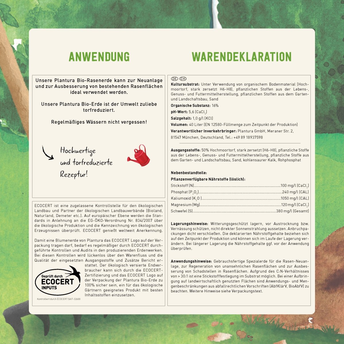 Anwendung Bio-Rasenerde von Plantura