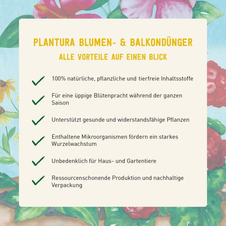 Vorteile des organischen Blumendüngers von Plantura