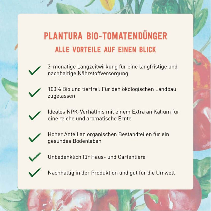 Vorteile Bio-Tomatendünger von Plantura