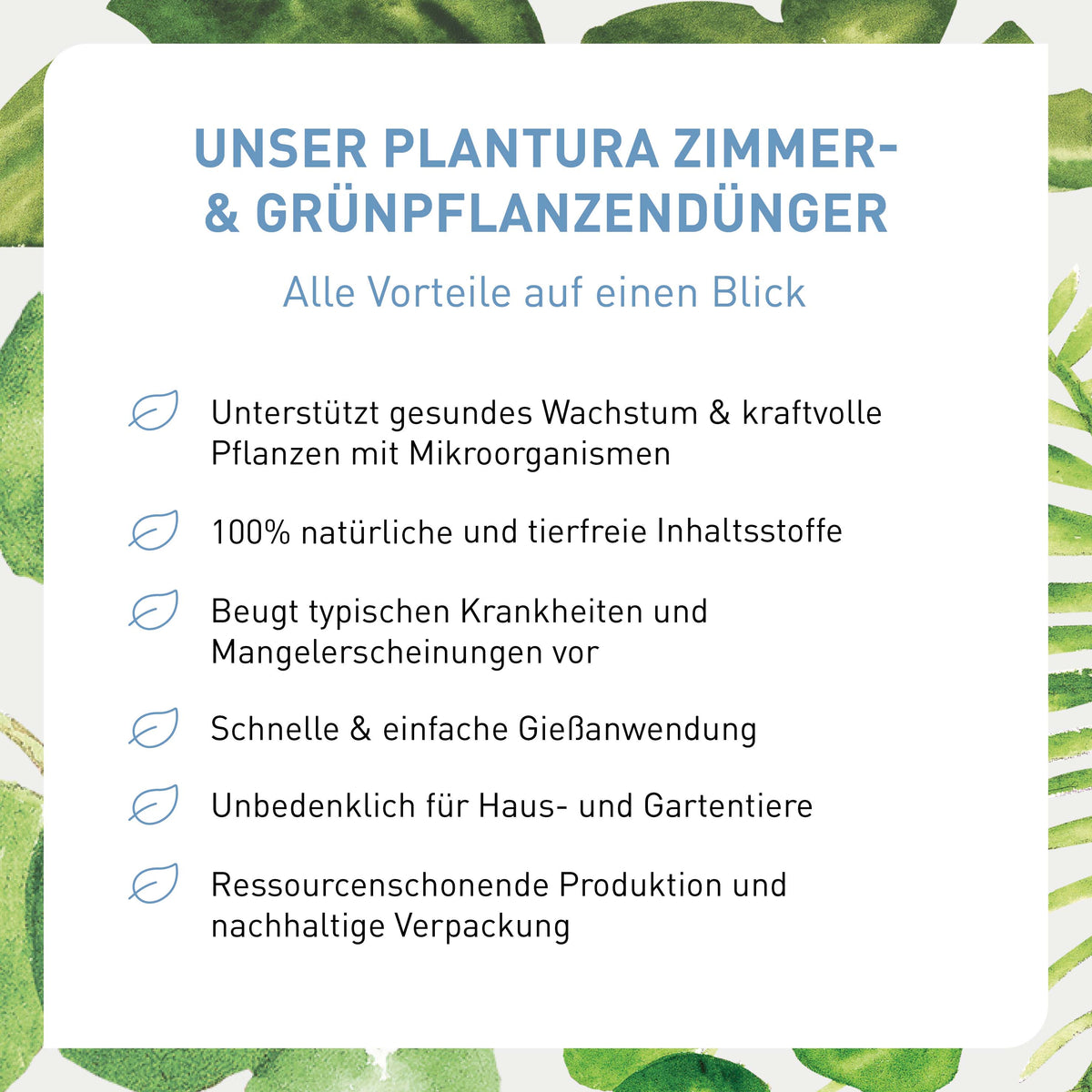 Vorteile des Plantura Bio-Zimmer- & Grünpflanzendüngers