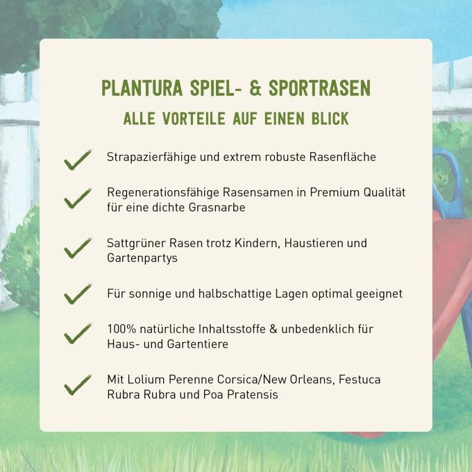 Vorteile Spiel- und Sportrasen Samen von Plantura
