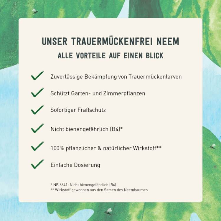 Vorteile Natürliches Mittel von Plantura gegen Trauermückenfrei